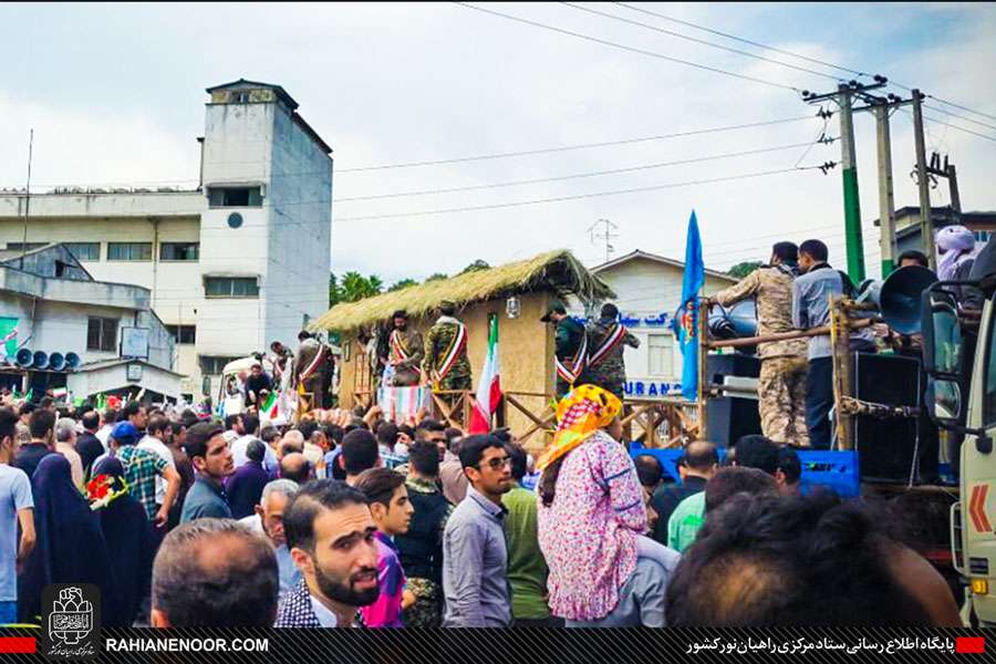 استقبال مردم چالوس از کاروان شهدای غواص و خط شکن