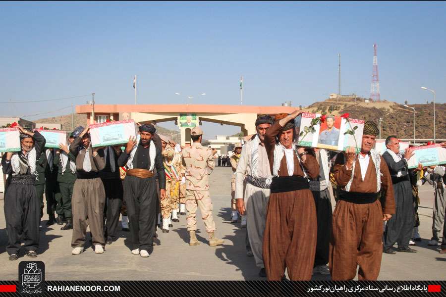 ورود شهدای تازه تفحص شده از مرز بین المللی باشماق مریوان